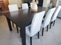 Mesa de jantar IKEA (2x1.05 mts) extensível até 3 mts + 6 Cadeiras