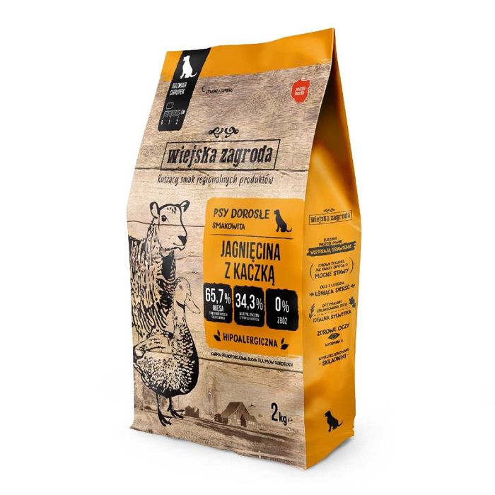 Wiejska Zagroda Adult Small jagnięcina z kaczką 2 kg