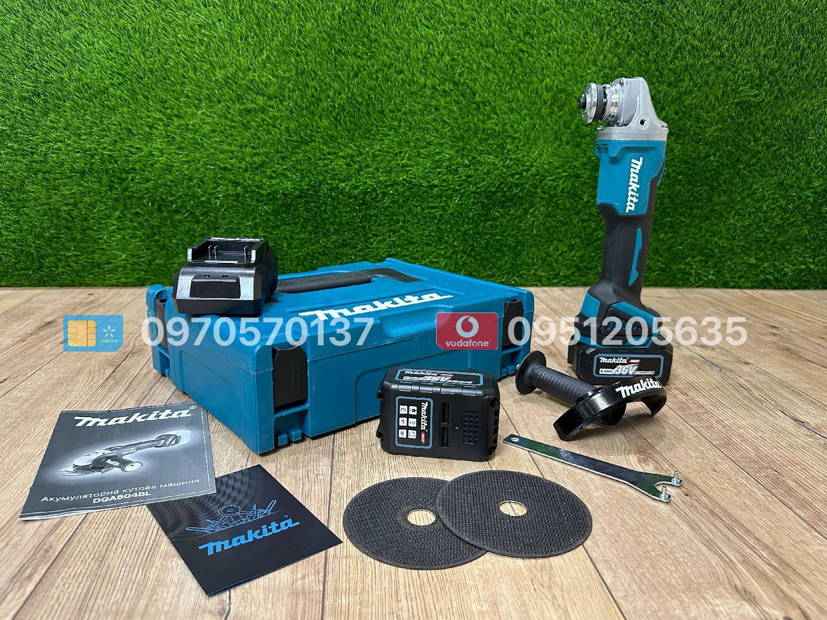 Болгарка акумуляторна Makita DGA504 36V 8Ah 4 режими швидкості 1200ват