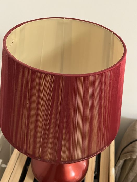 MARKSLOJD szwecka Lampa nocna  stołowa  czerwona z abażurem  roras red