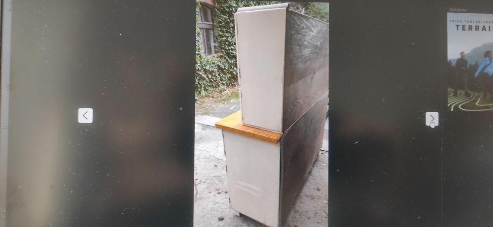 Kredens z czasów PRL stare meble kuchenny bialy prl