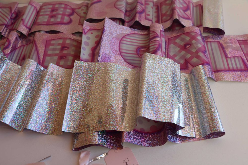 гпрлянда розтяжка дівчинка рожева на бебі шауер нова