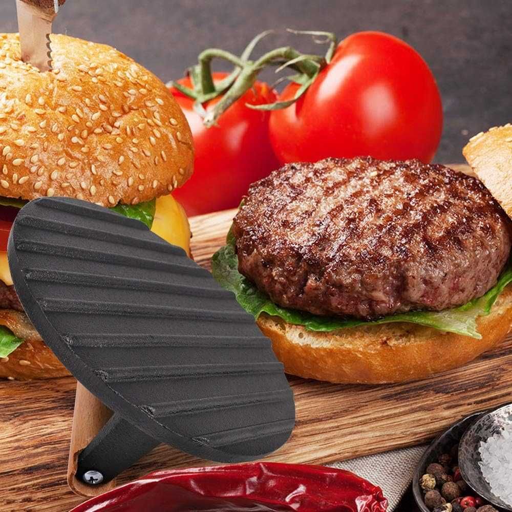 Prasa do mięsa burgerów 18cm Porlik żeliwna SPP436