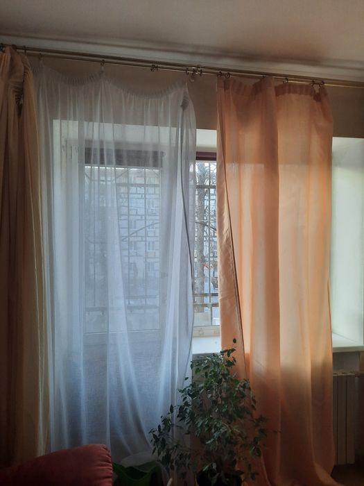 Штора. Цвет песочный бежевый