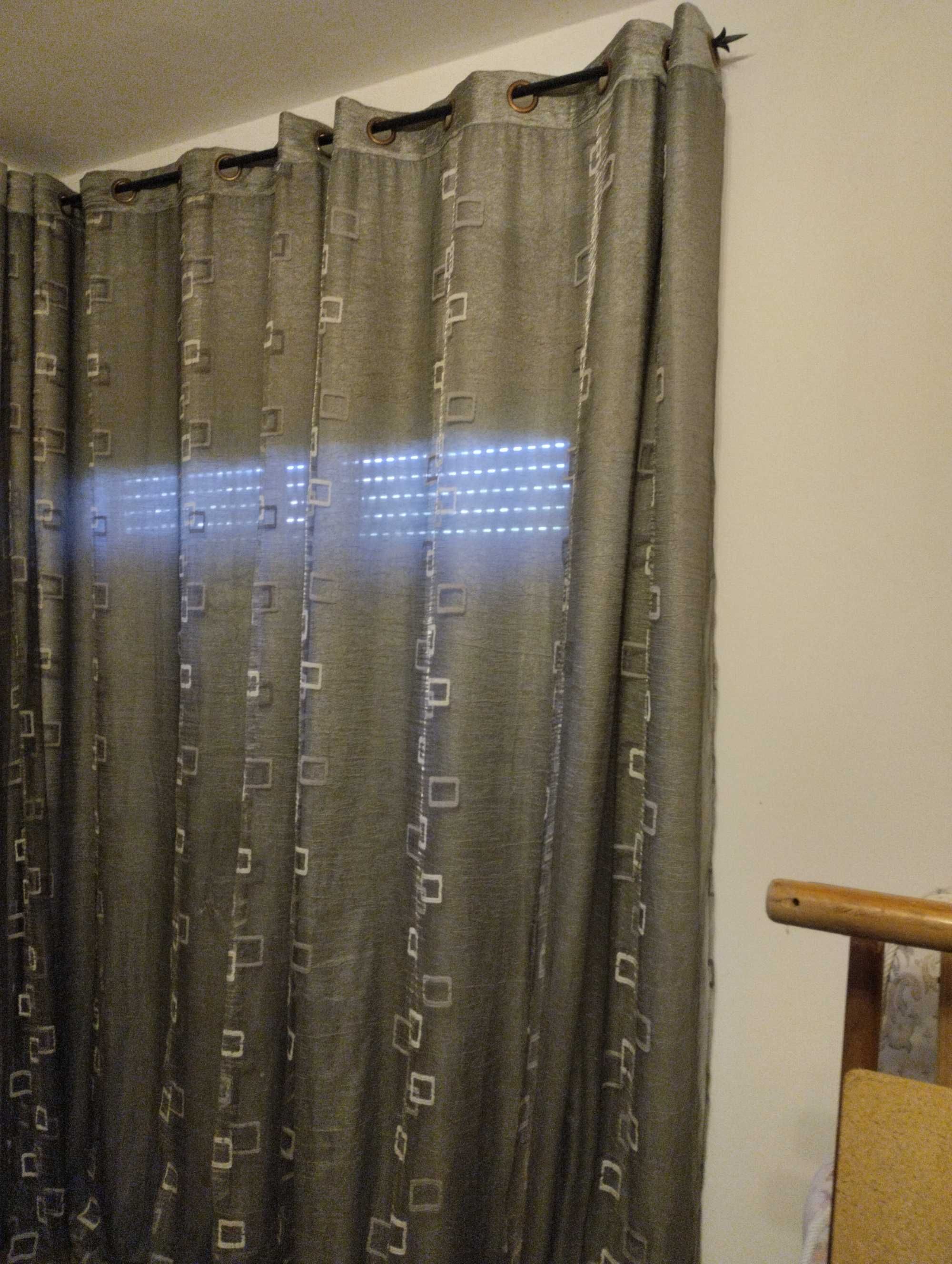 6 cortinados de argola