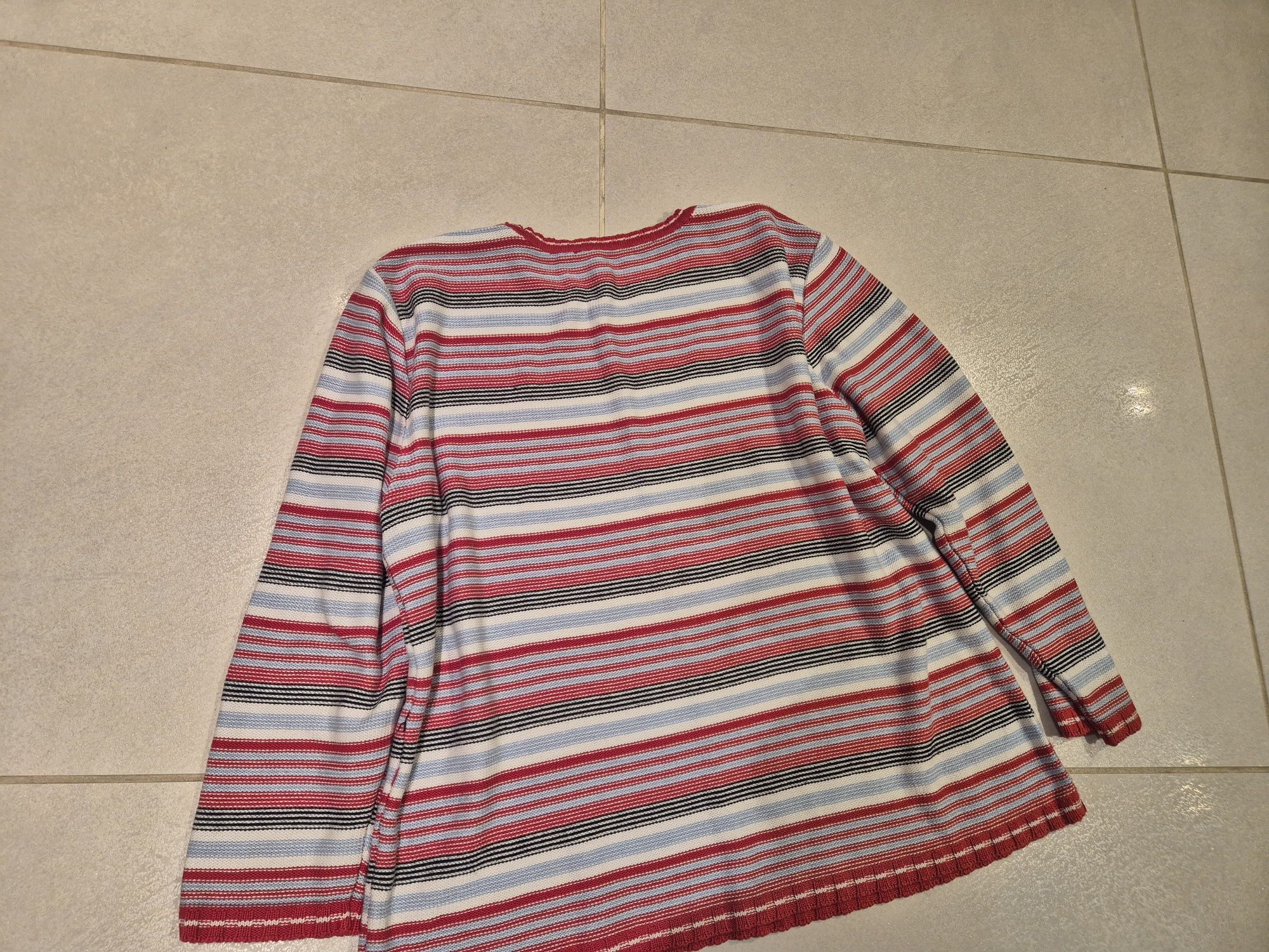 Kolorowy sweter M 38 BUDDELEI sweterek w paski swetr bluzka