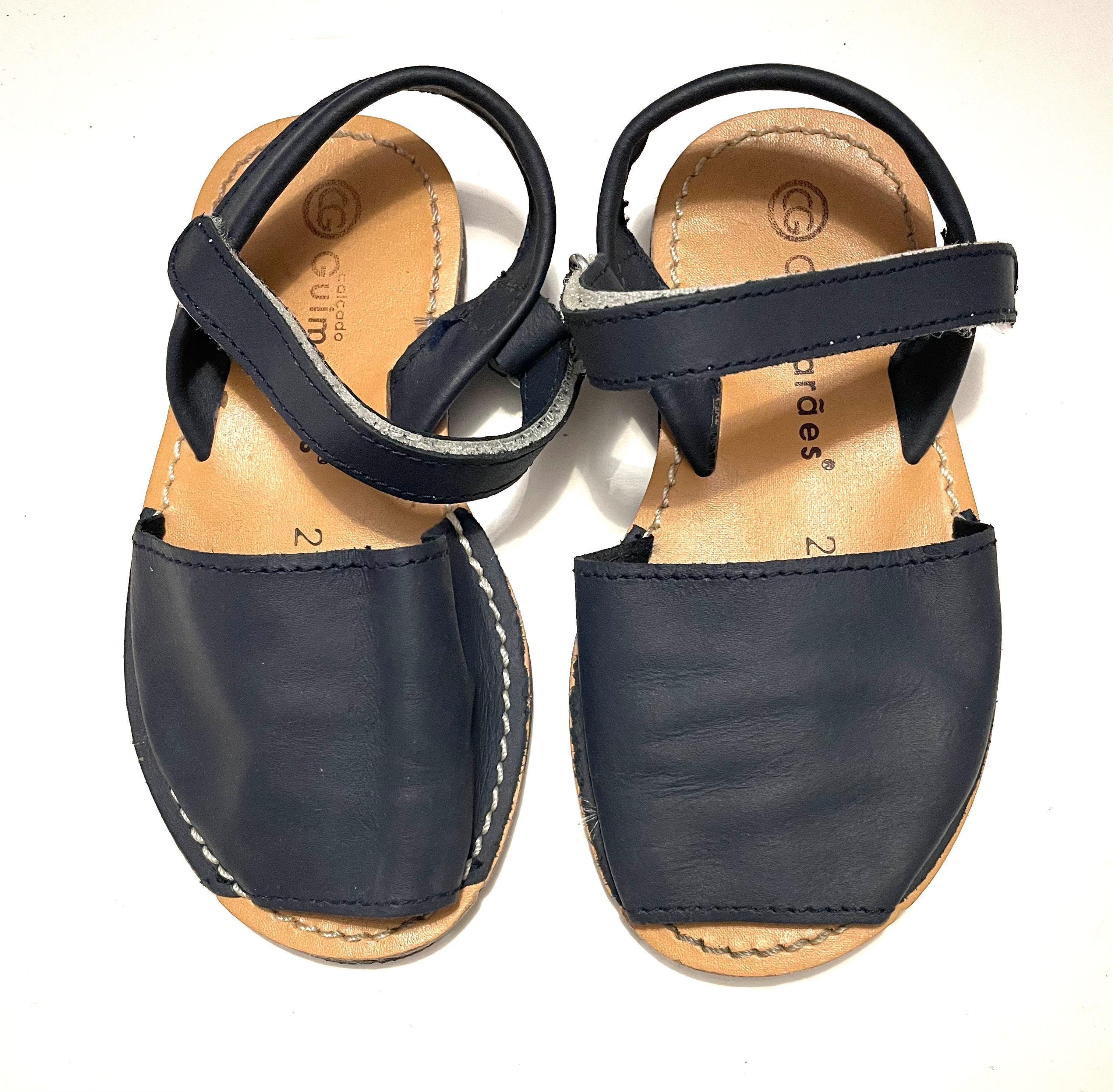 Sandálias menorquinas azuis escuras - tamanho 27
