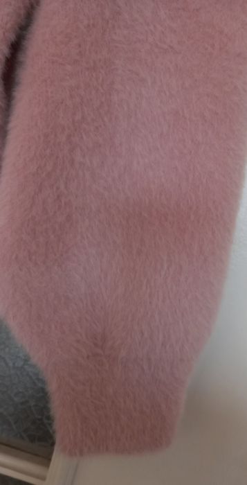 Kurtka narzutka bomberka A'la alpaka z kapturem Oversize