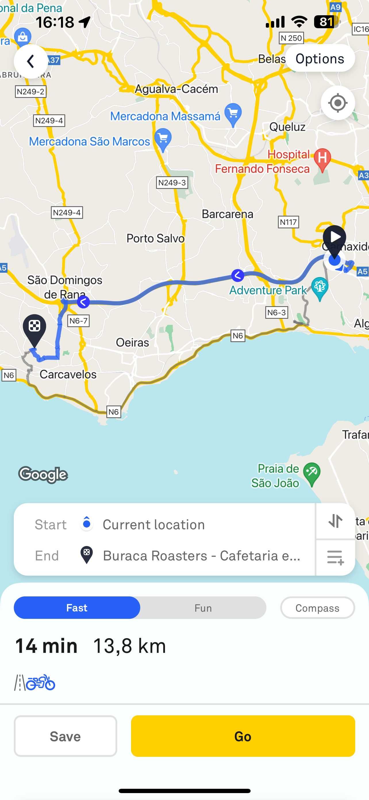 GPS Beeline Moto - Excelente estado, ainda com o plástico no visor