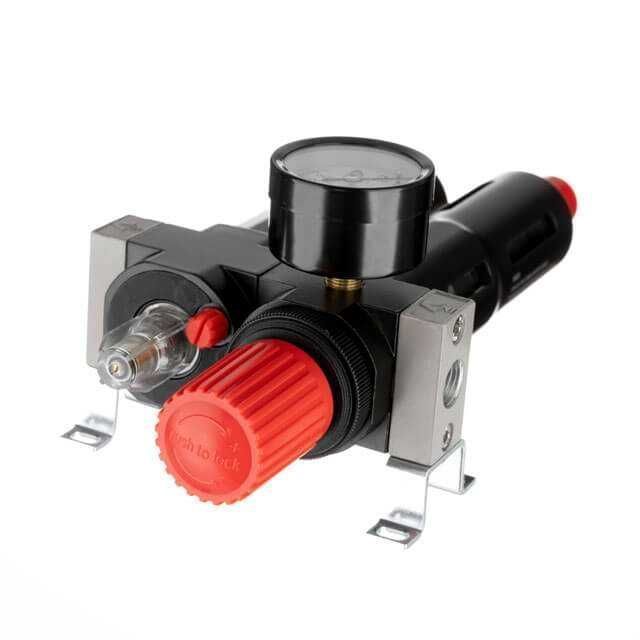 Редуктор тиску з фільтром + лубрикатор професійний INTERTOOL PT-1435