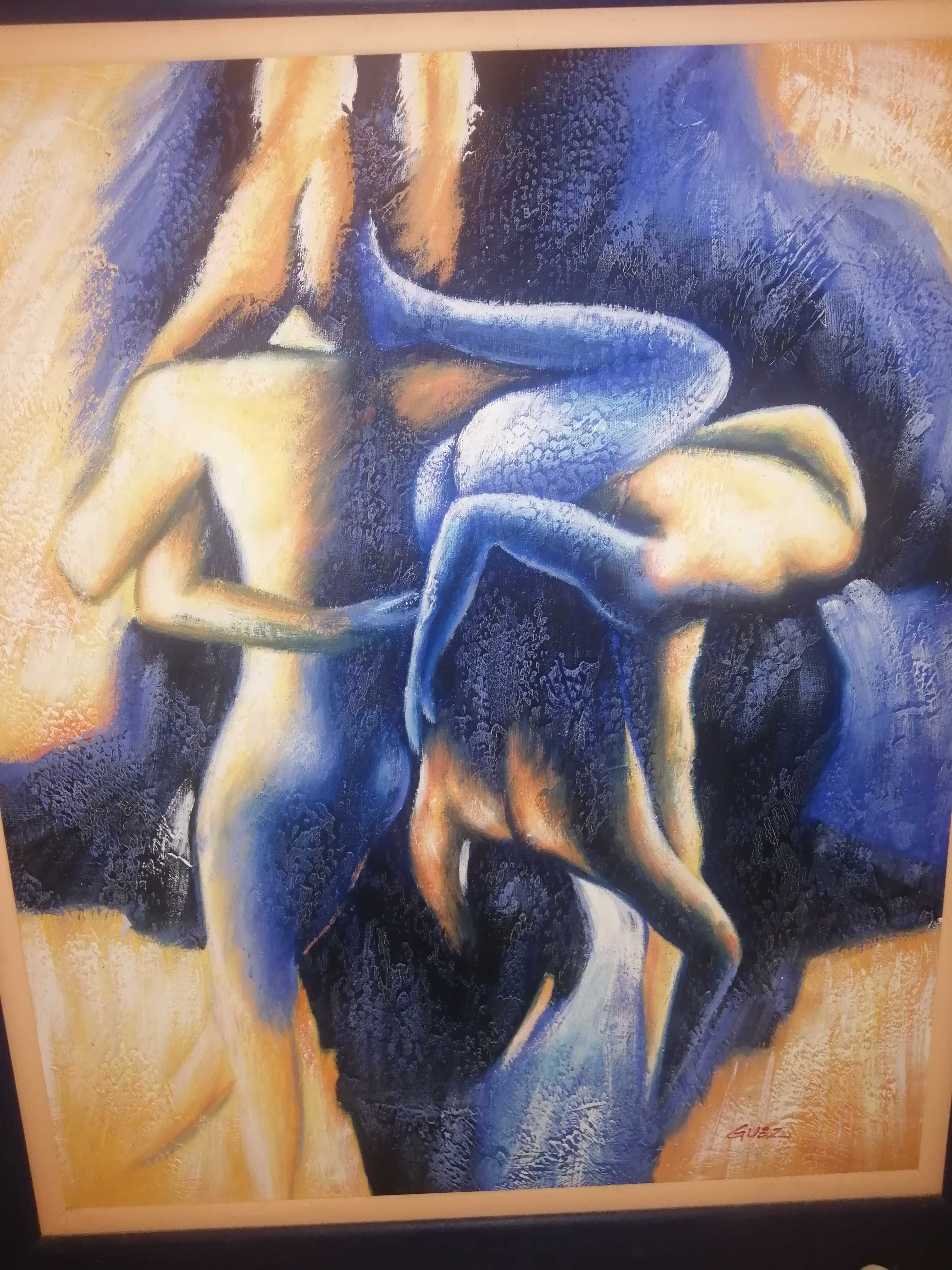 Quadro Tela em moldura 66 x76 cm- Guez