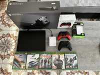 Konsola Xbox ONE X 1TB, bdb stan, 2 pady, 5 gier