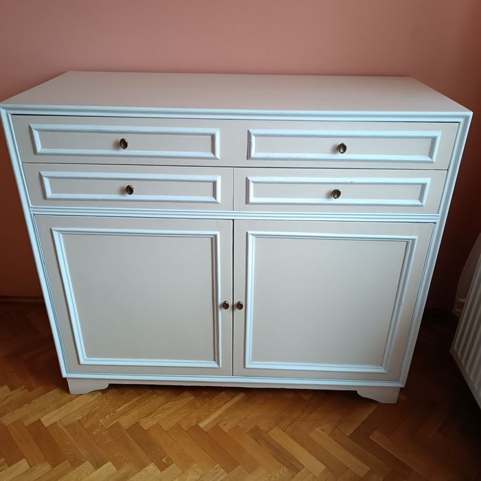 Zestaw mebli z PRL witryna plus dwie komody