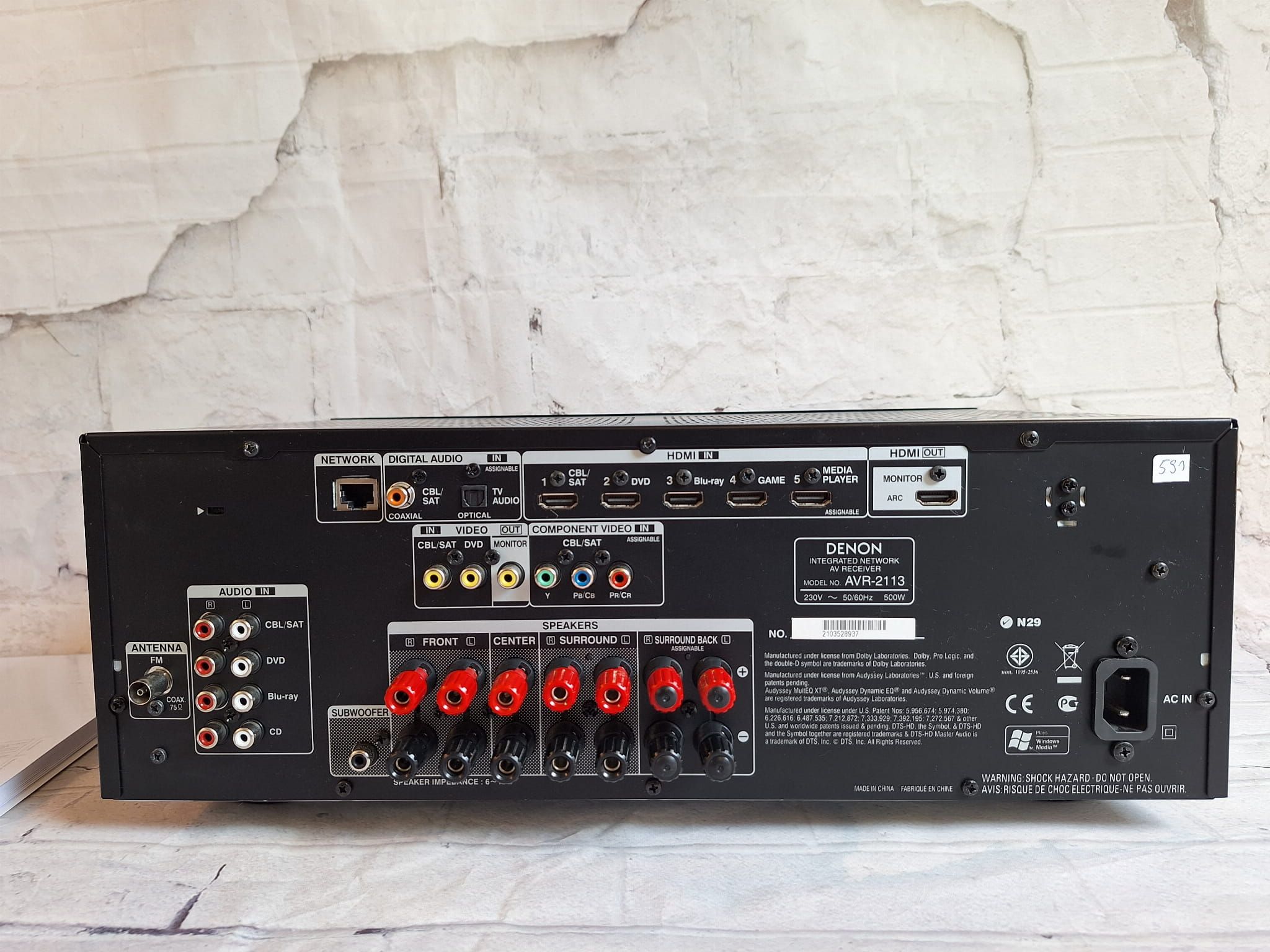 Amplituner 7.1  Denon AVR-2113  Arc optyk 4k dlna vtuner