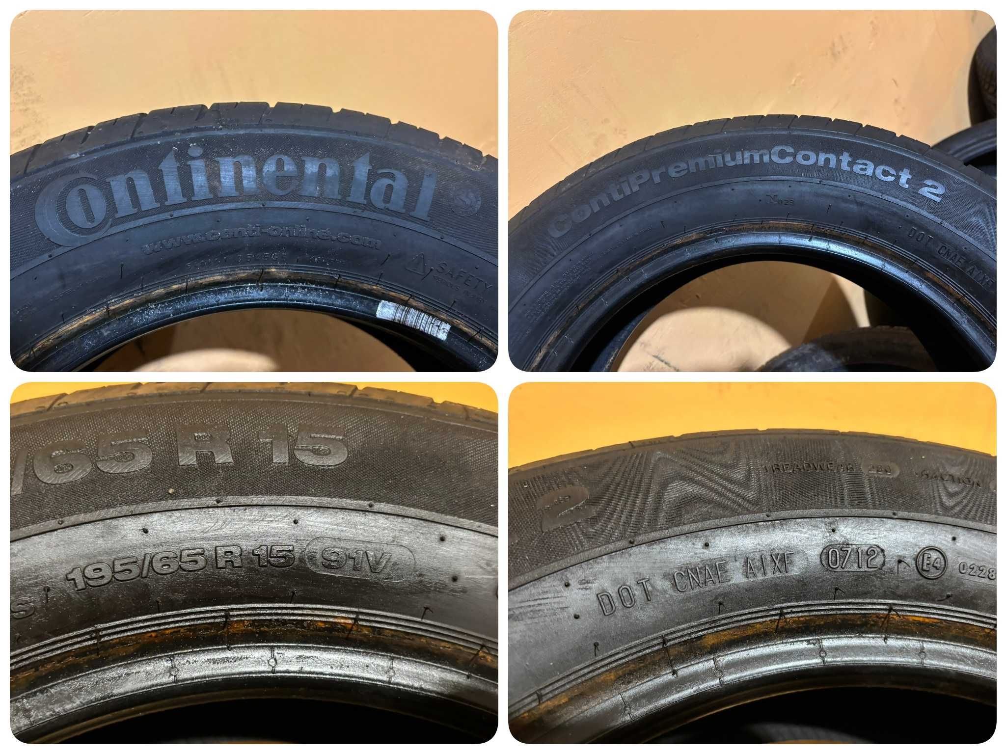 2X Opony Letnie 195/65R15 91V CONTINENTAL ContiPremiumContact 2 7.2MM