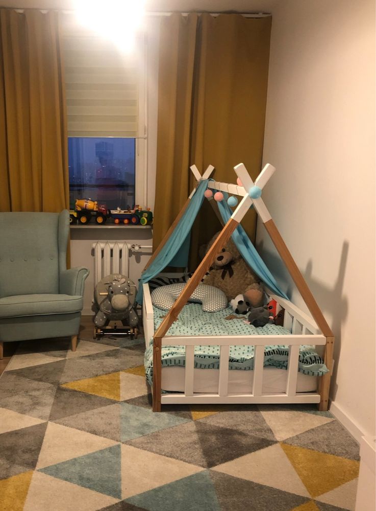 Łóżko dziecięce 90x180 typu namiot, tipi