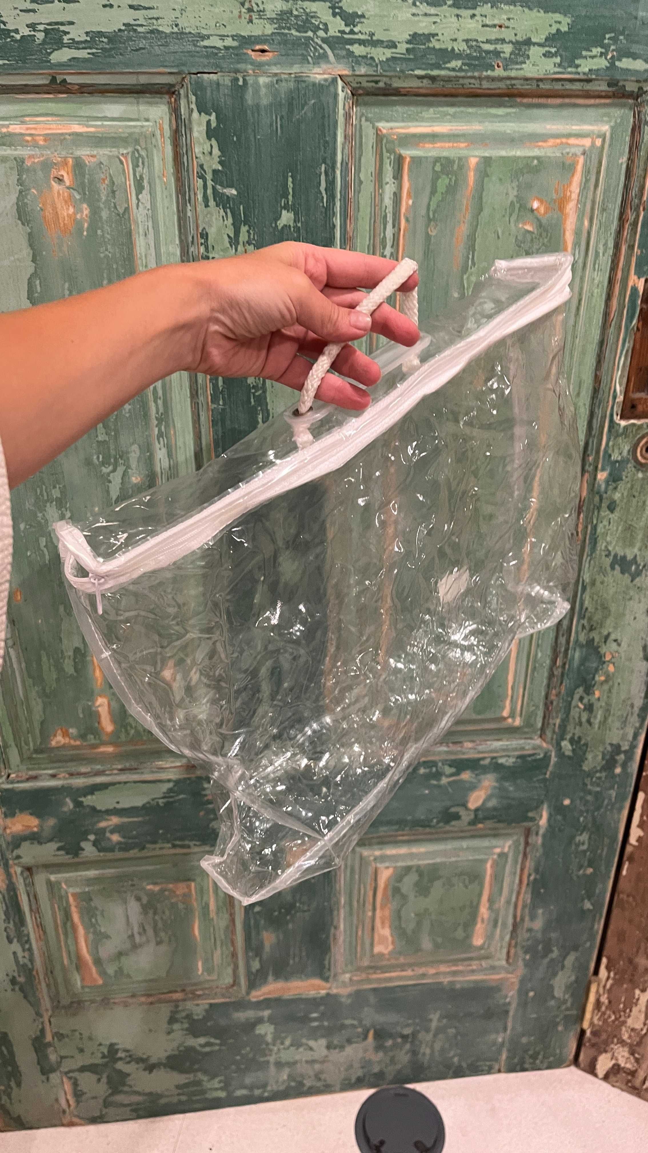 bolsas plásticas transparentes com fecho zip e alça