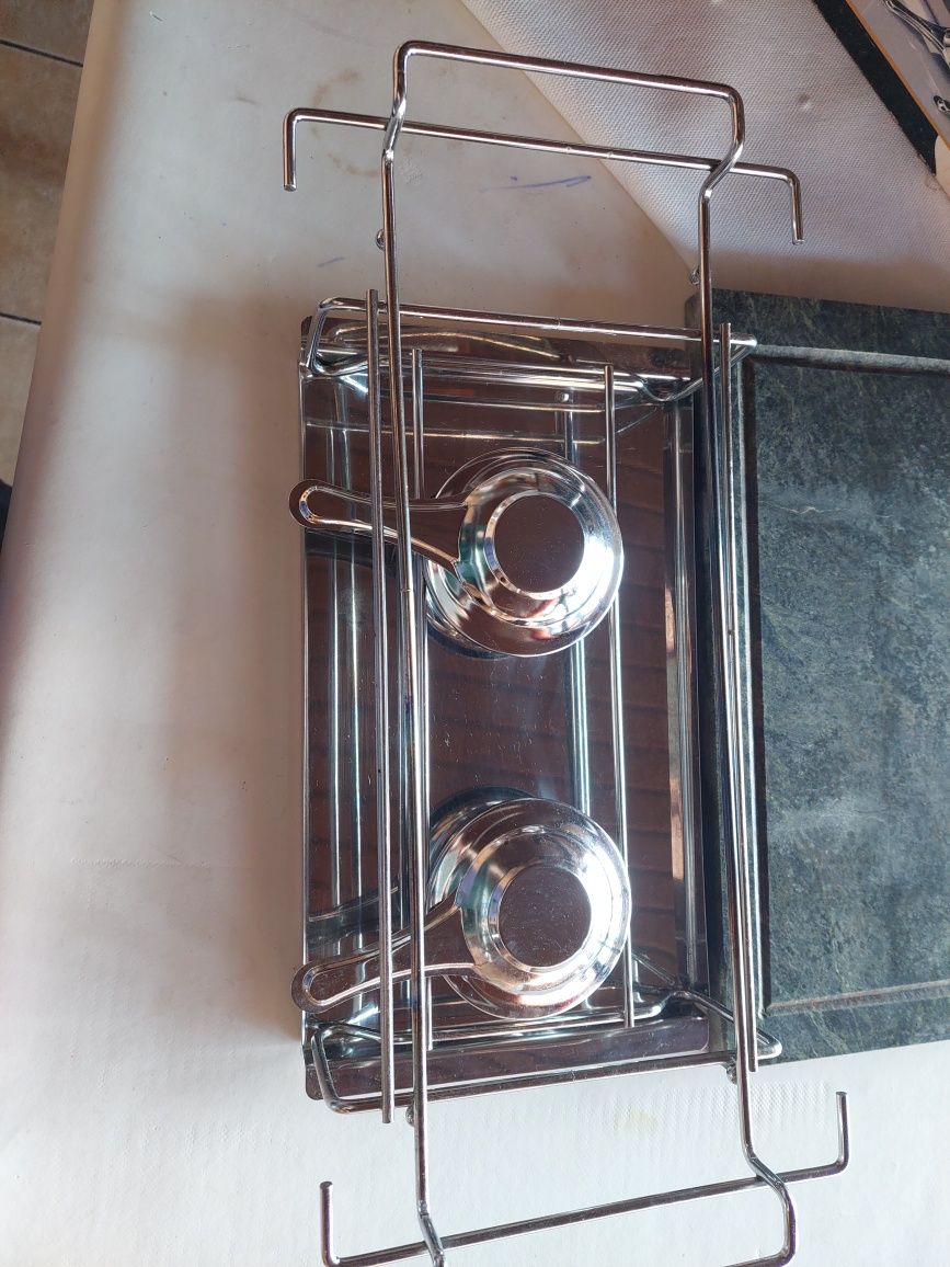 Grelhador de mesa, com pedra retangular.