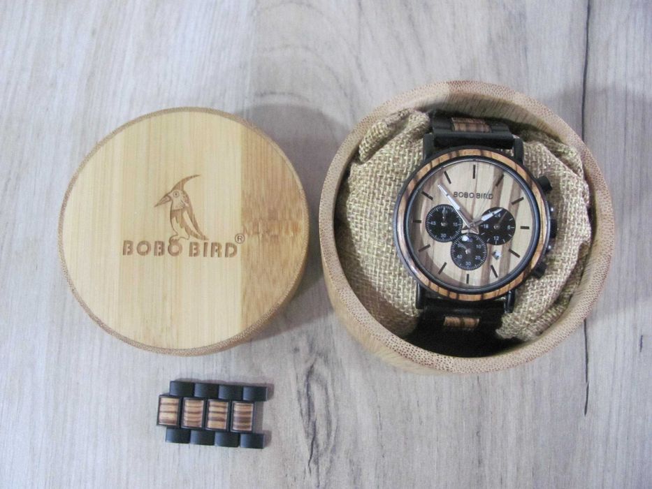 Zegarek męski drewniany na bransolecie Bobo Bird Max P09-1 bransoleta