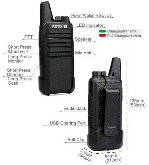 Walkie Talkie 2 unidades PMR446