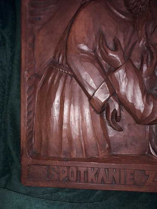 Ars Christiana spotkanie Jezusa z matką płaskorzeźba 42 x 30