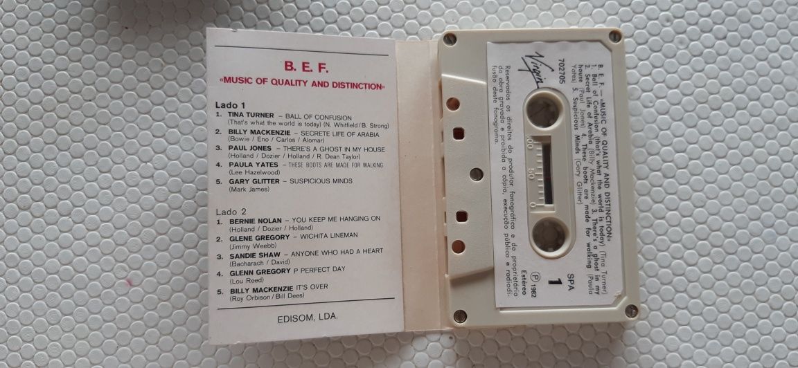 Cassete original B.E.F. músicas diversas