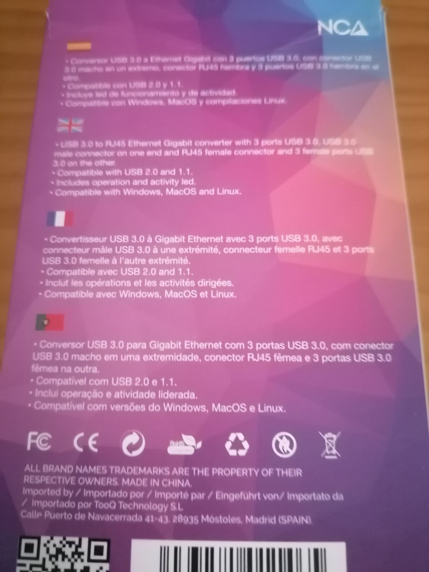 Nanocable Conversor 3.0 Ethernet Gigabit