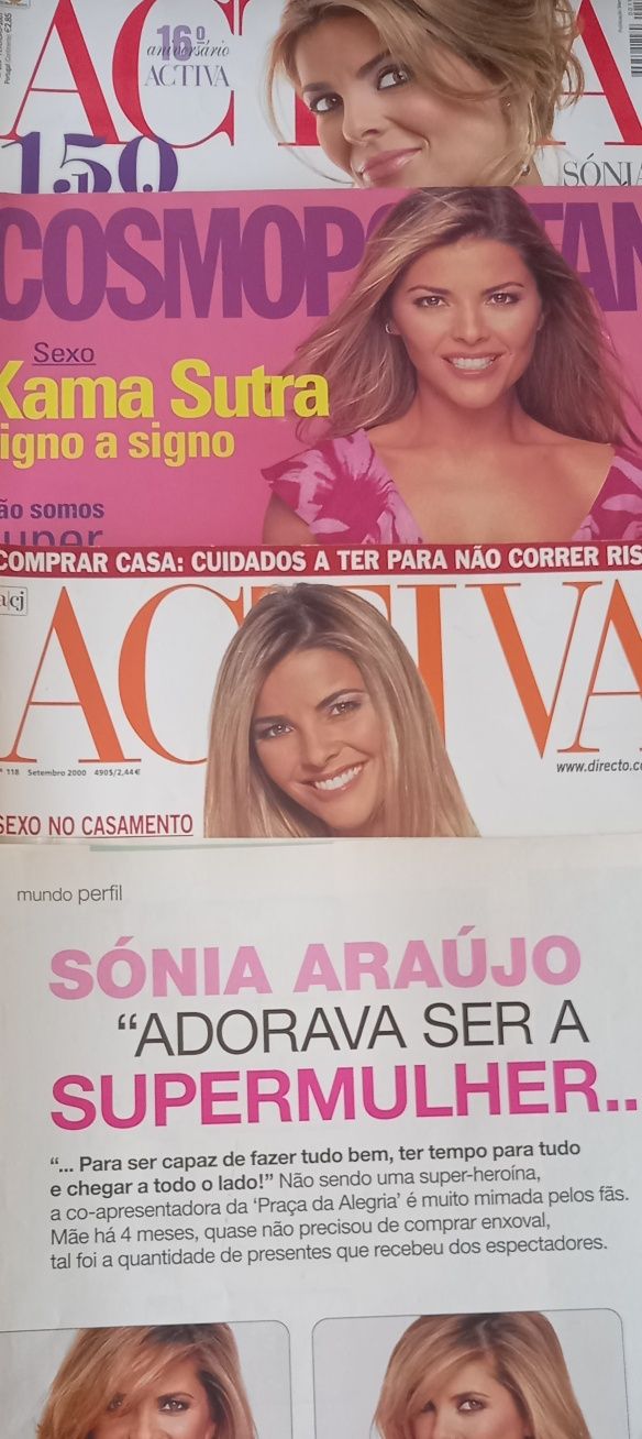 Sónia Araújo em capas e revistas desde 2000