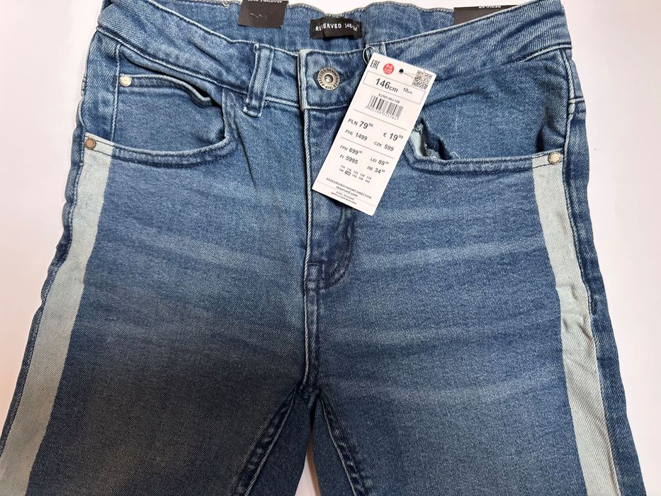 Reserved niwe spodnie chłopięce na 146 miękki jeans