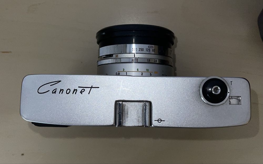 Canon Canonet Mk1 - 1960's Rangefinder Camera + Flash + case