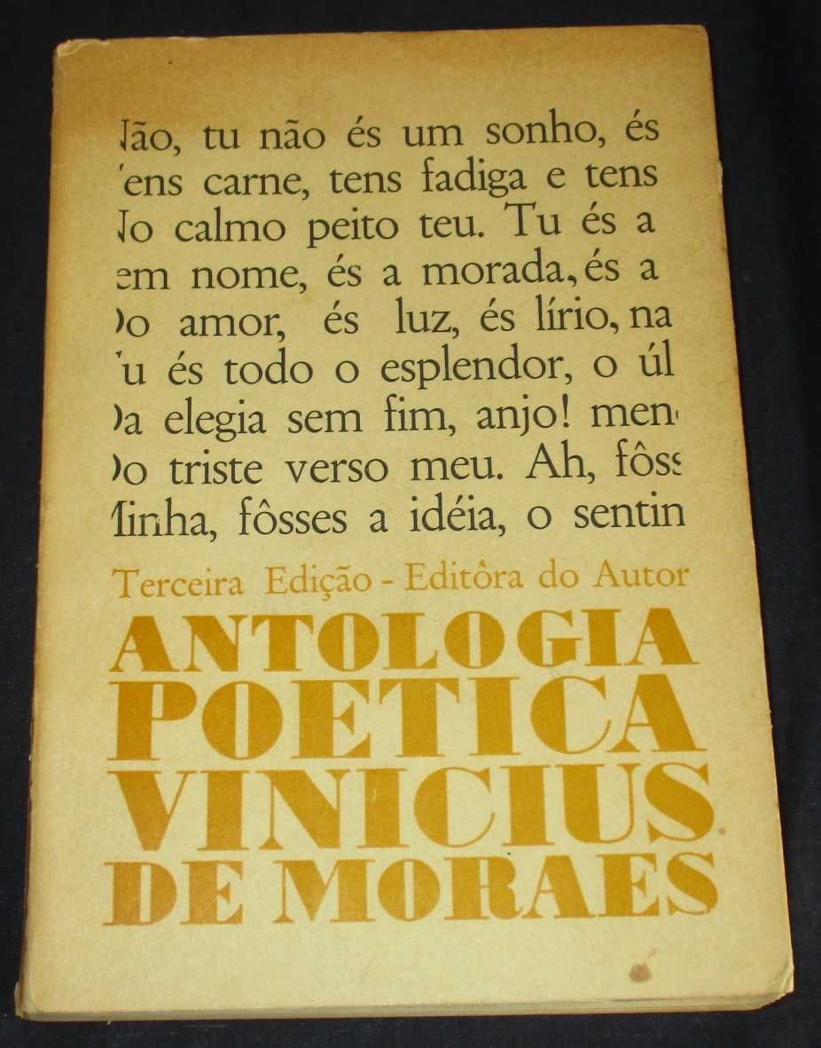 Livro Antologia Poética Vinicius de Moraes numerado