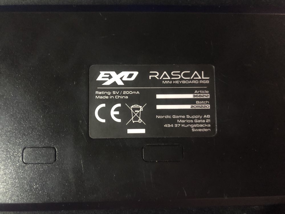 Кастомна клавіатуру Exo rascal mini rgb