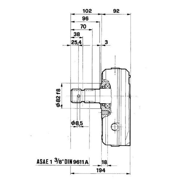 GBF30S135 Multiplikator do pomp grupy 3 Typ GBF-30S, z wałem, przeł