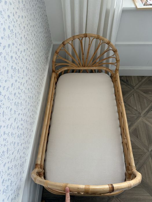 Łóżeczko rattanowe dla dziecka, handmade