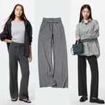 (M, L) Штани в рубчик uniqlo washable knit ribbed trousers (longer)