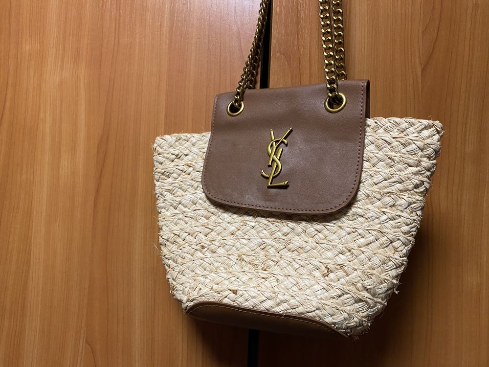 torebka torebeczka słomiana koszyk ysl saint laurent letnia