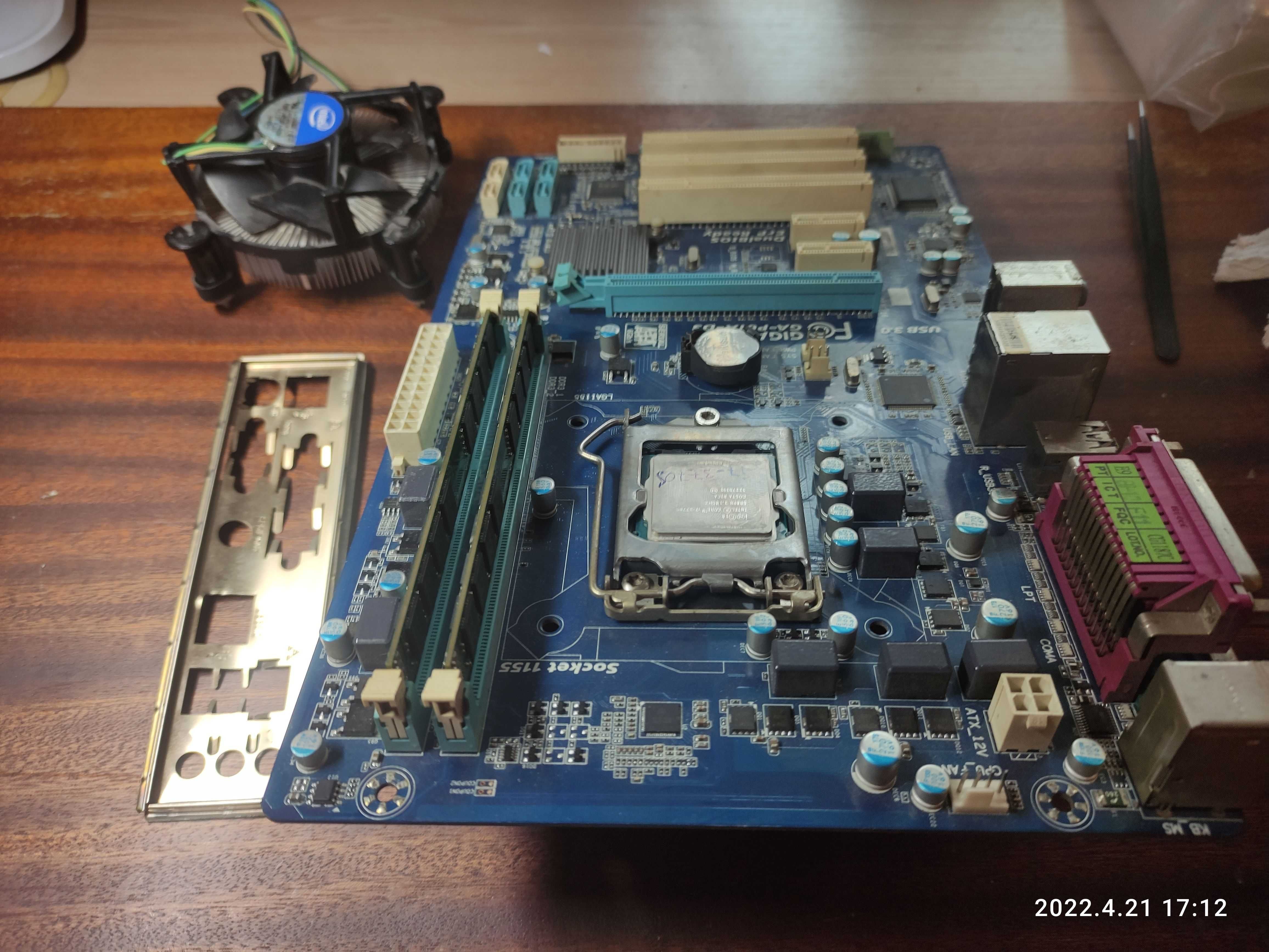 Комплект LGA1155: Gigabyte H61 + i7-3770S + 16Гб DDR3