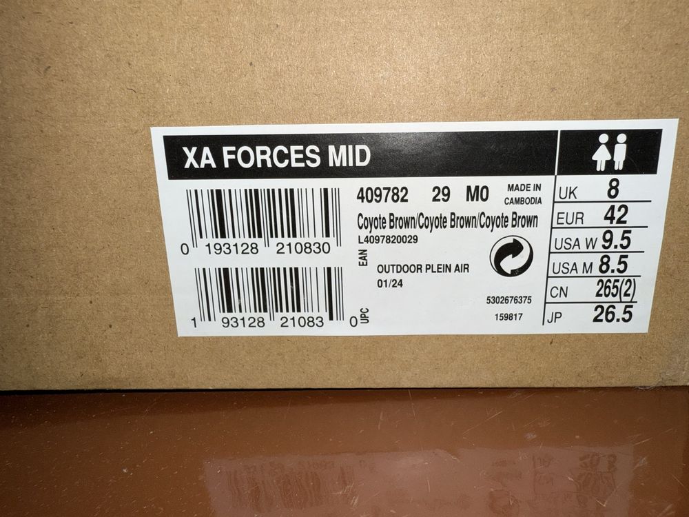 Берці тактичні Salomon XA Forces Mid - койот , розмір 42