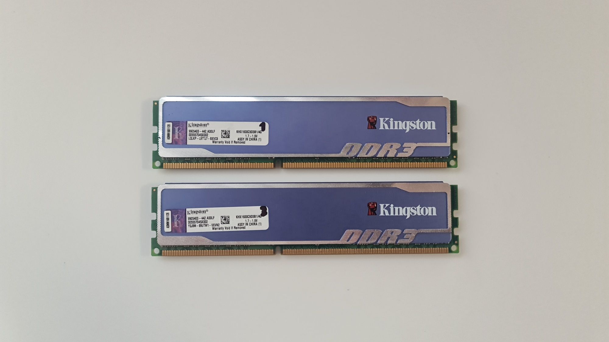 Оперативна память  Kingston Hyperx ddr3 1600MHz, 2 планки по 4gb