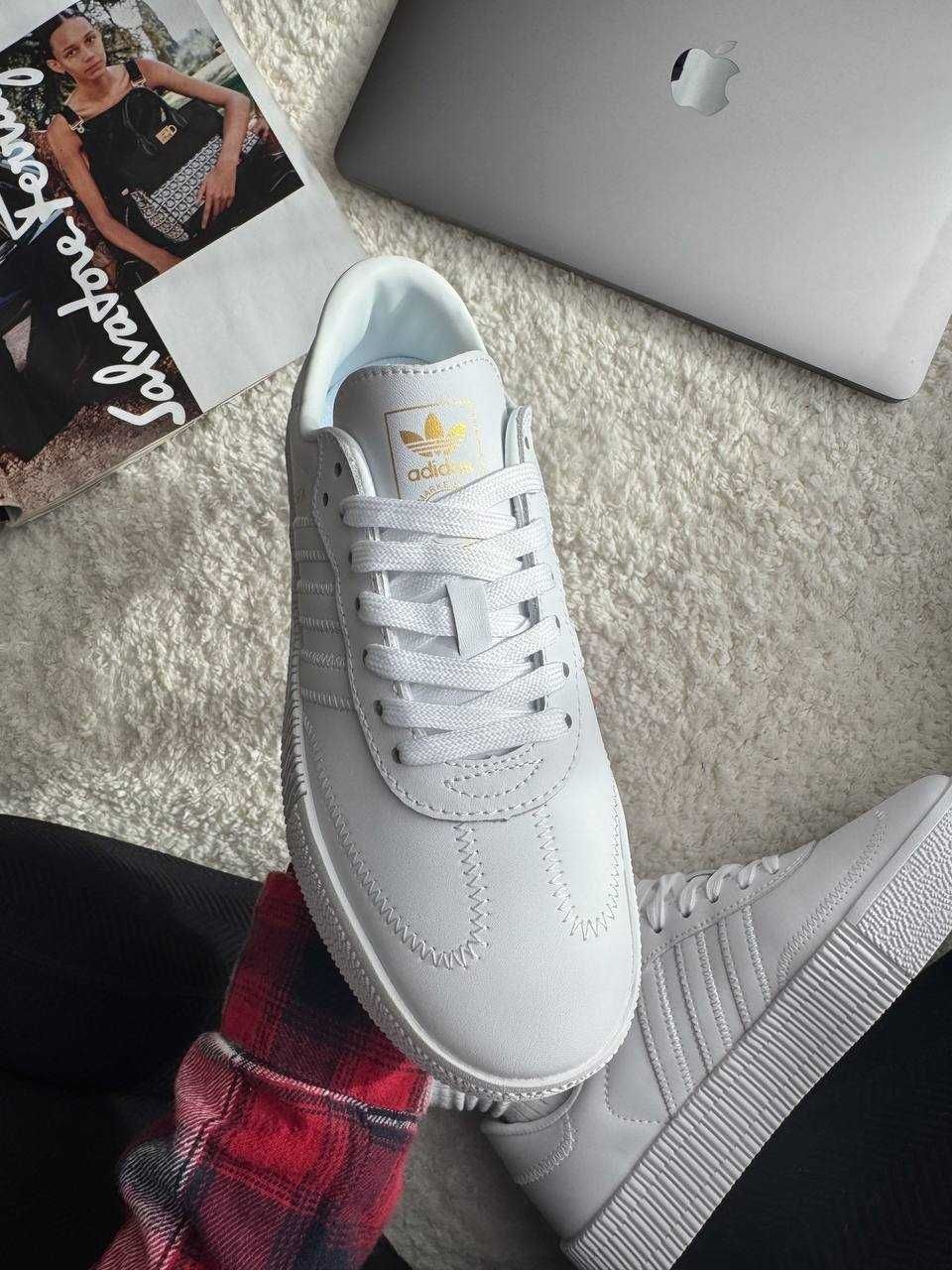 Кеди Adidas Samba White кросівки адідас самба білі шкіра