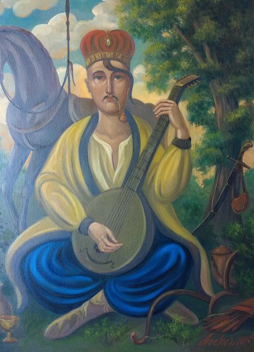 "Козак Мамай" картина маслом.