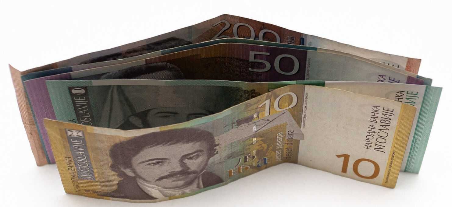 Jugosławia 10, 20, 50, 100, 200 dinarów - zestaw 5 szt.