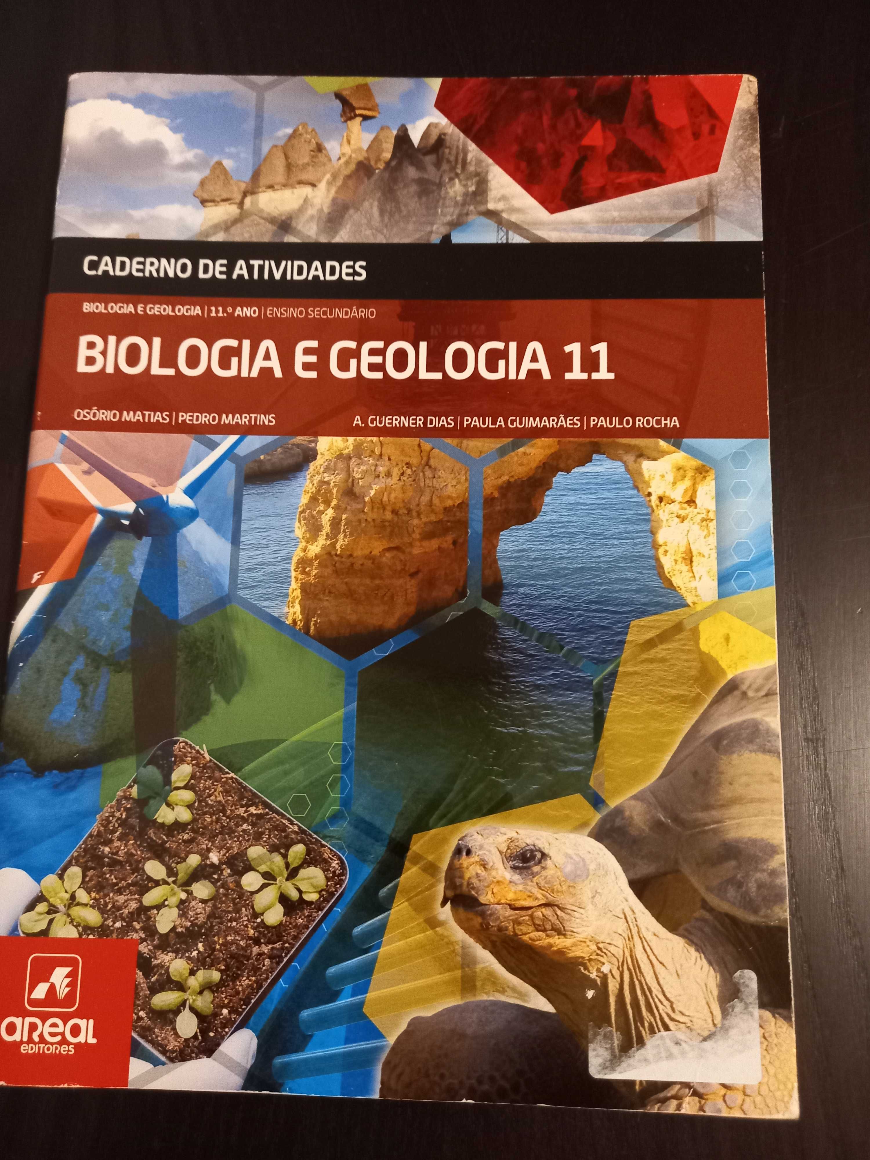 Caderno Actividades Biologia e Geologia 11 ISBN nas fotos