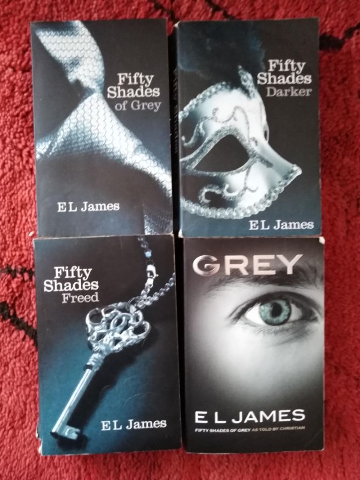 English "50 Shades of Grey" "50 twarzy Greya" 4 książki