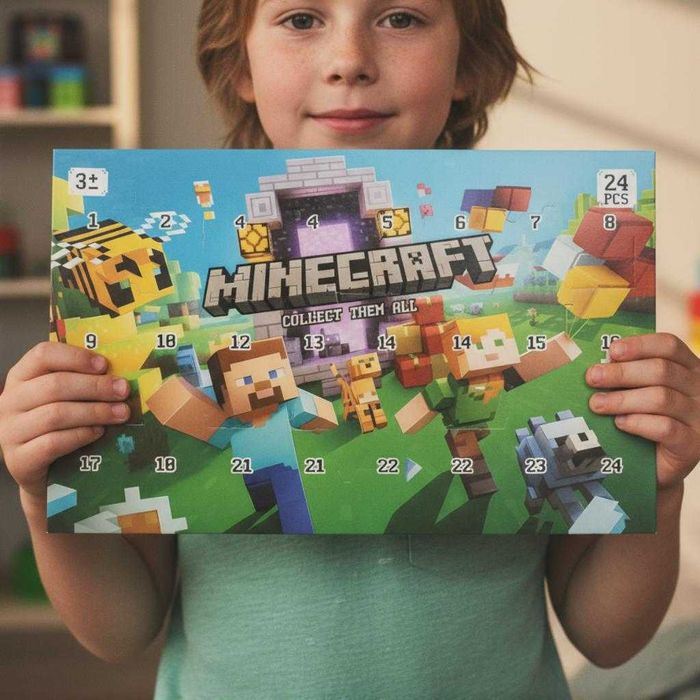 Адвент календар для дітей з фігурками Майнкрафт набір на 24 дні