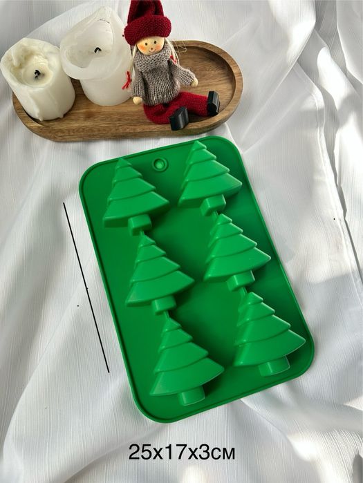 Силіконова форма «Ялинки» для свічок/шоколаду/випічки