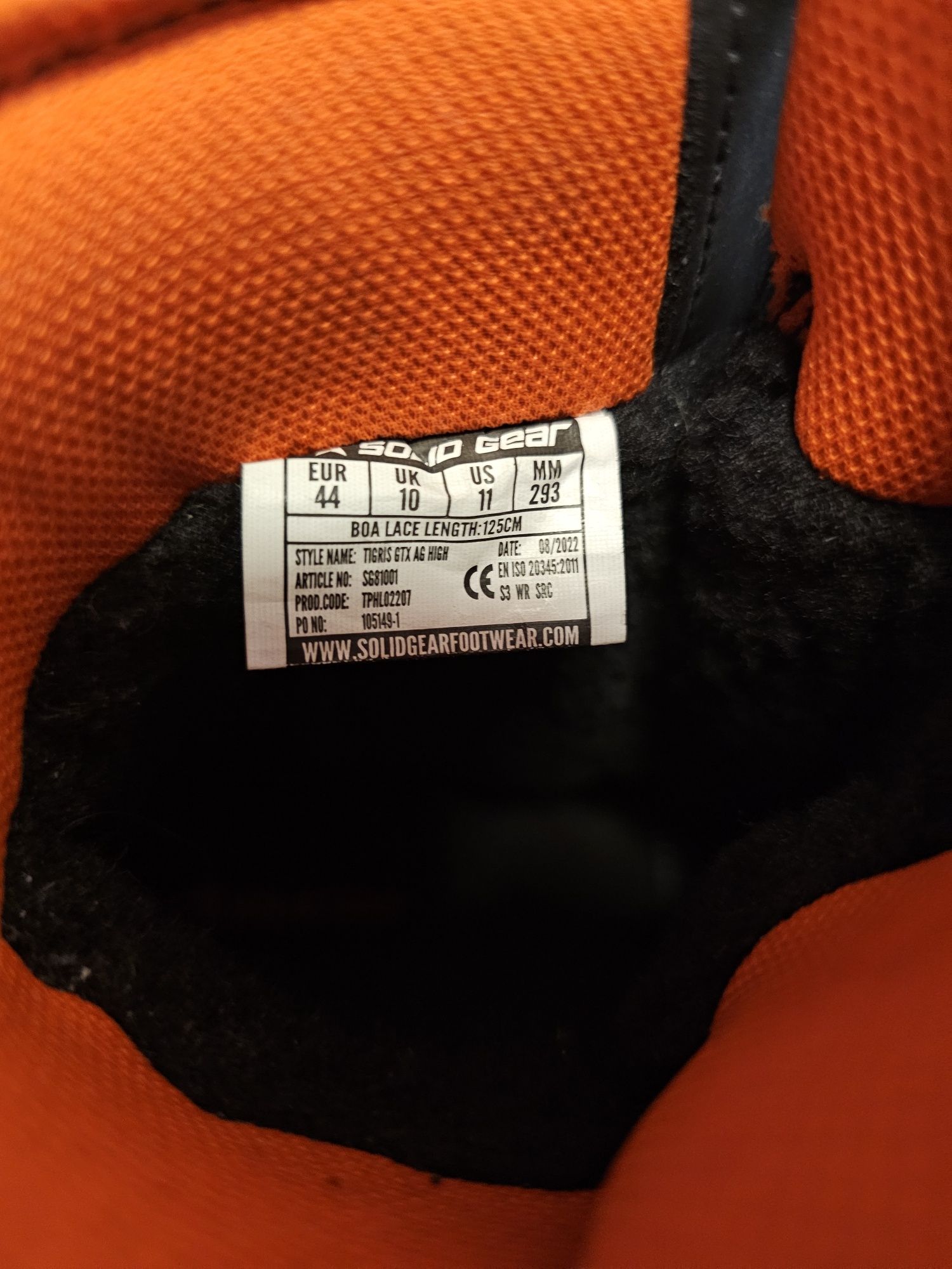 Buty robocze Solid Gear Tigris GTX AG High r.44 BOA Gore-Tex