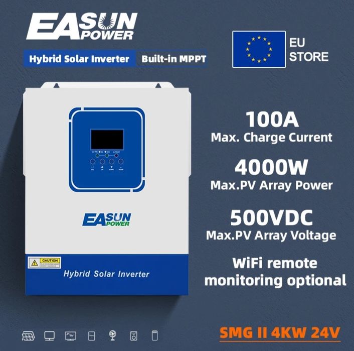 В НАЯВНОСТІ Гібридний інвертор easun isolar SMG ||4.0KW