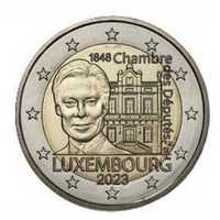2x 2€ comemorativas Luxemburgo 2023 Henry + camara deputados