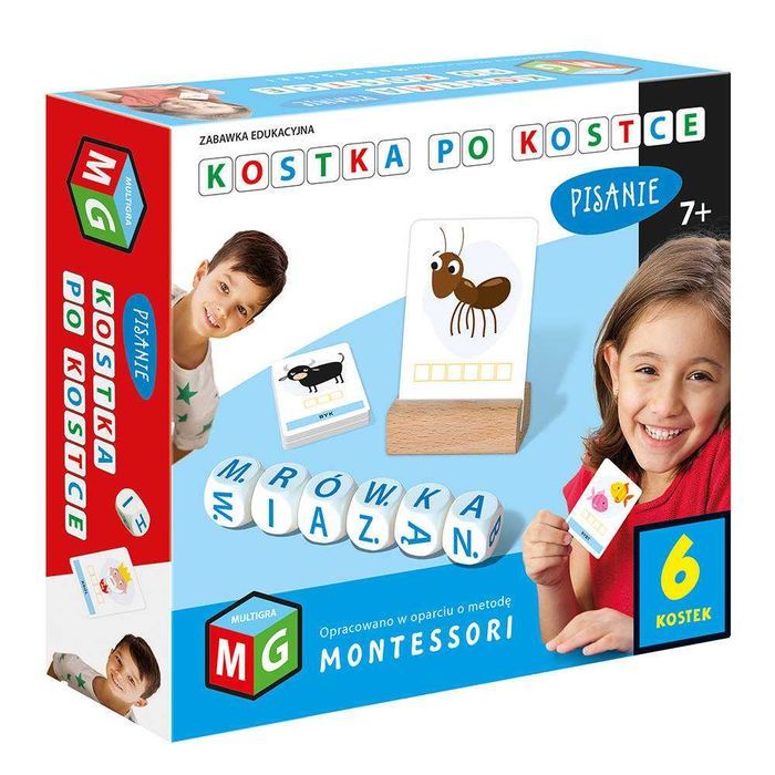 Gra edukacyjna Kostka po kostce 6 kostek Multigra